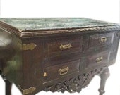 Indian Antique Sideboard Bow Fronted Chest of Drawers Indian Furniture