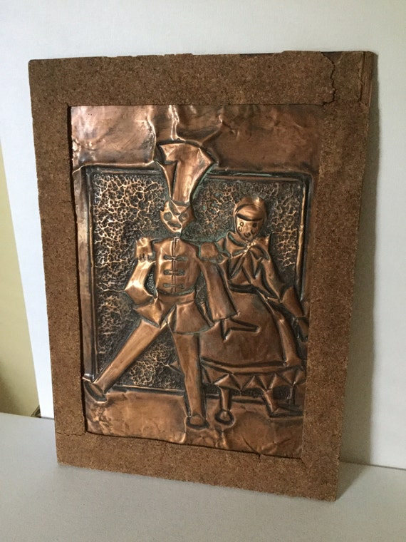 Vintage Hammered Copper Wall Art
