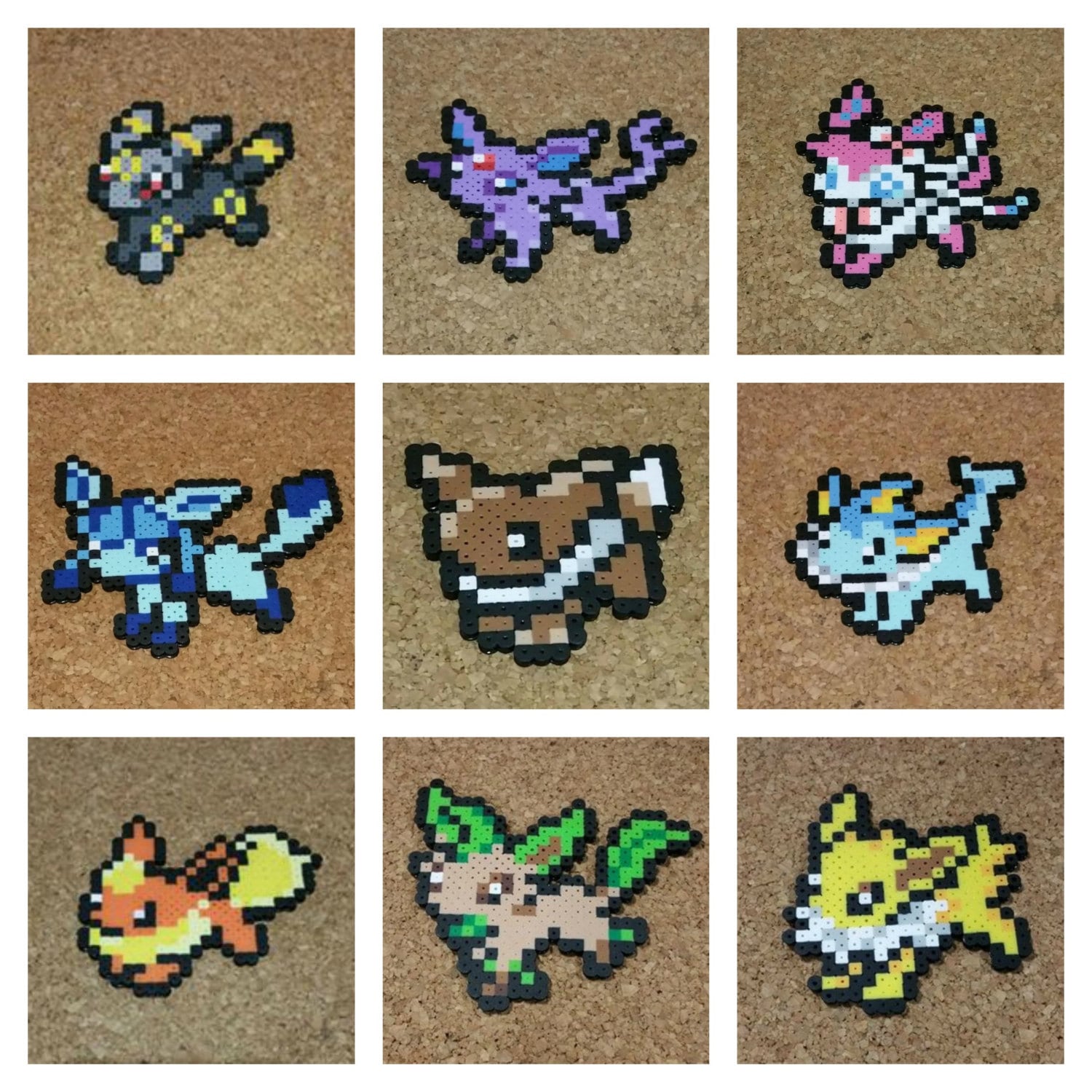 Evolution of Eevee Bead Sprites Eevee Umbreon More