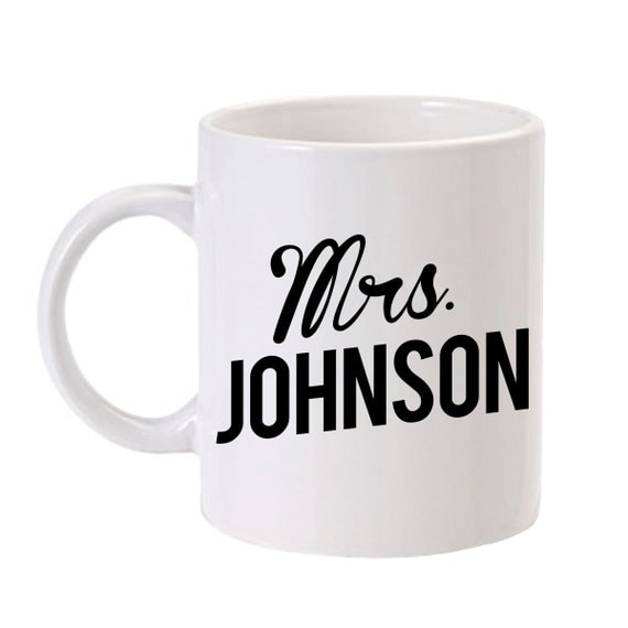 Personalized Mrs Mug Custom Mrs Coffee Mug Custom Wedding Mug ...