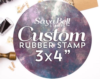 Wedding Invitation Stamp, Save The Date Stamp, DIY Wedding Stamp, Custom Rubber Stamp 3x4 Inch