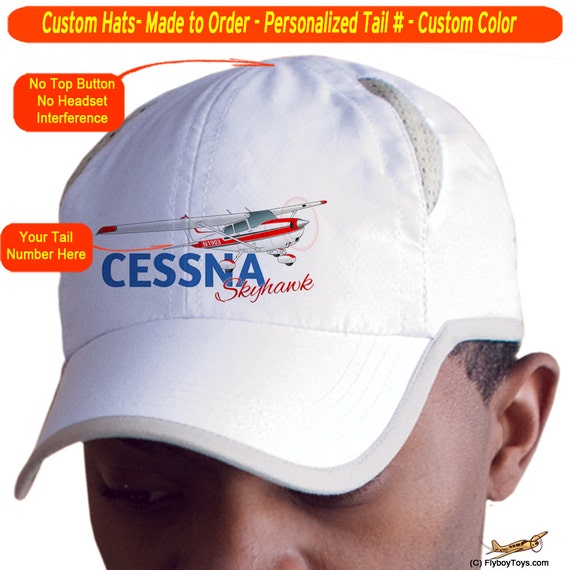 Cessna 172 Skyhawk Cap Custom Airplane Pilot Hat