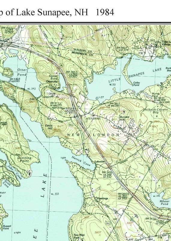 Map Of Lake Sunapee Nh