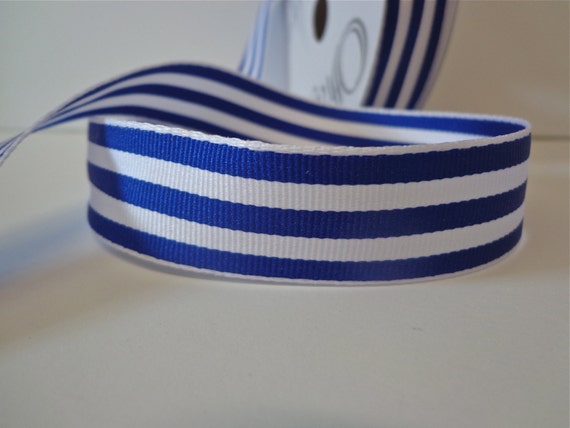 Blue and White Striped Ribbon by Flaire Celebrations | Catch My Party