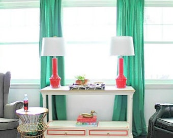 weekend sale 1 pair of solid kelly green curtains window treatments green curtains - Home Decor For Sale weekend sale 1 pair of solid kelly green curtains window treatments green curtains - Home Decor For Sale