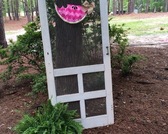 Tin watermelon summer door hanger