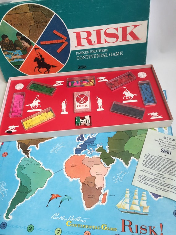 Vintage 1968 Parker Brothers Risk Game Contenental Game Age