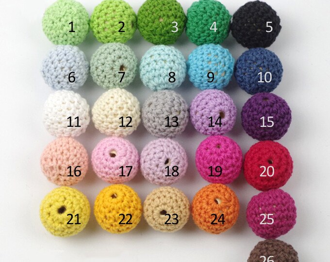 Wholesale Crochet Beads 50pc/lot 16mm Round Mix Color Ball Knitting Gift