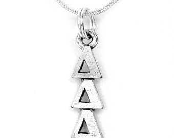 Delta Delta Delta Tri Delta Sorority Lavalier the Chain