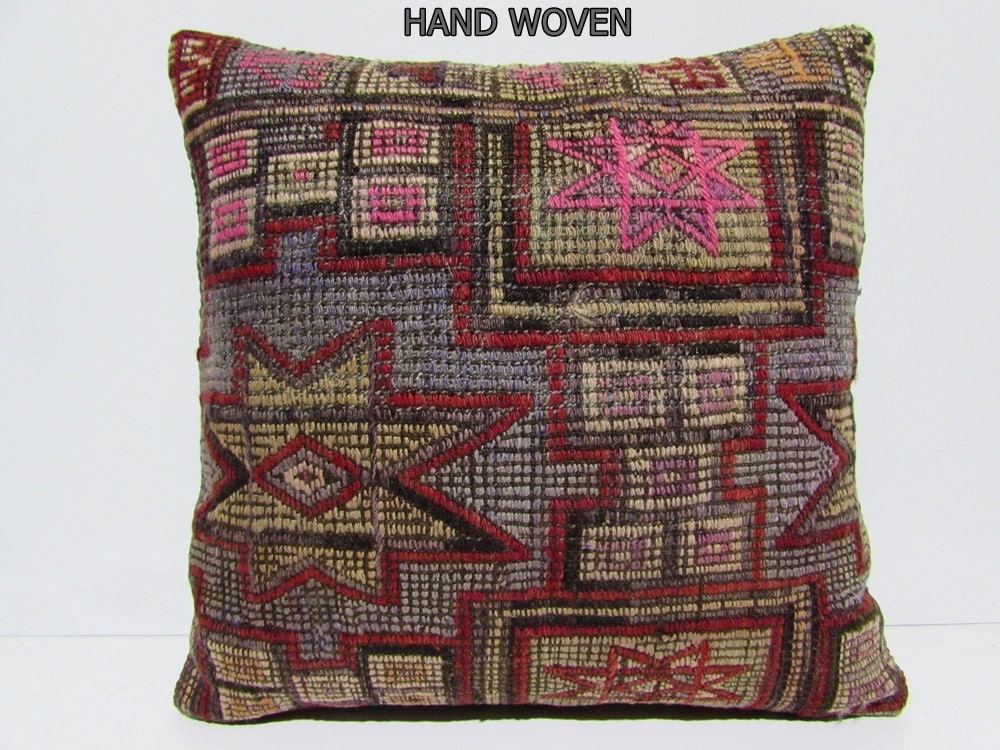 kilim pillow 24x24 large cushion cover large outdoor pillow