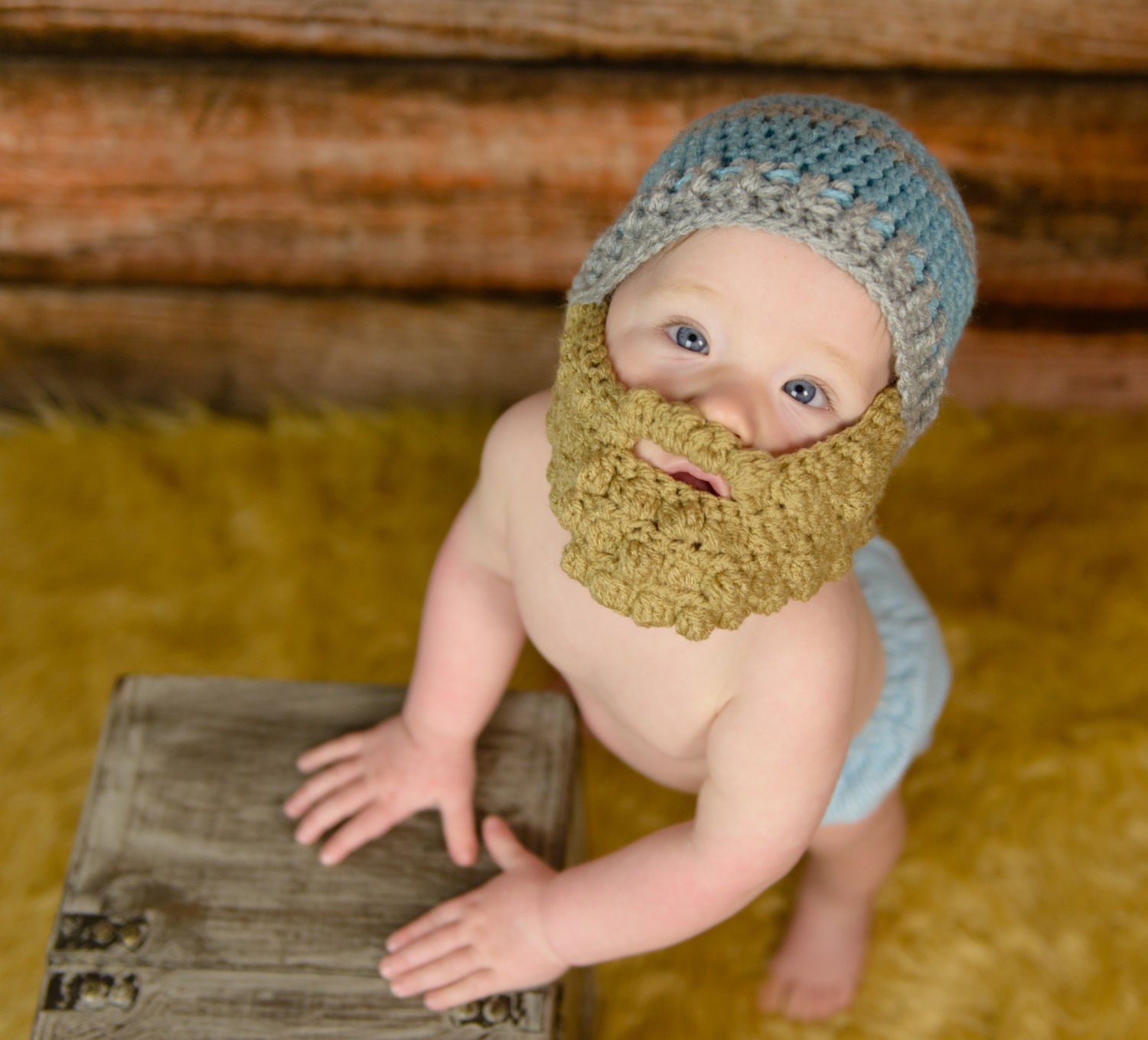 Baby Hat with a Beard Bearded Beanie Bearded Baby hat