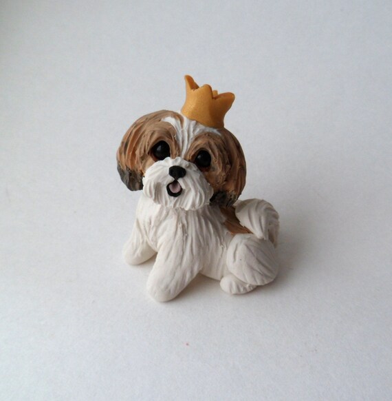 Royal Shih Tzu Sculpture Polymer Clay Mini by Raquel at theWRC