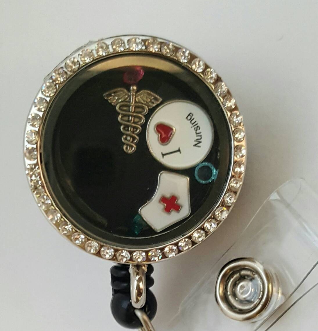 Custom Floating Locket Retractable Badge Holder