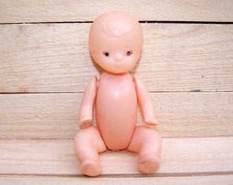 Vintage Soviet Kewpie doll. USSR the 1970s Vintage Naked Doll. Vintage Toy. Retro Toy Pupsik