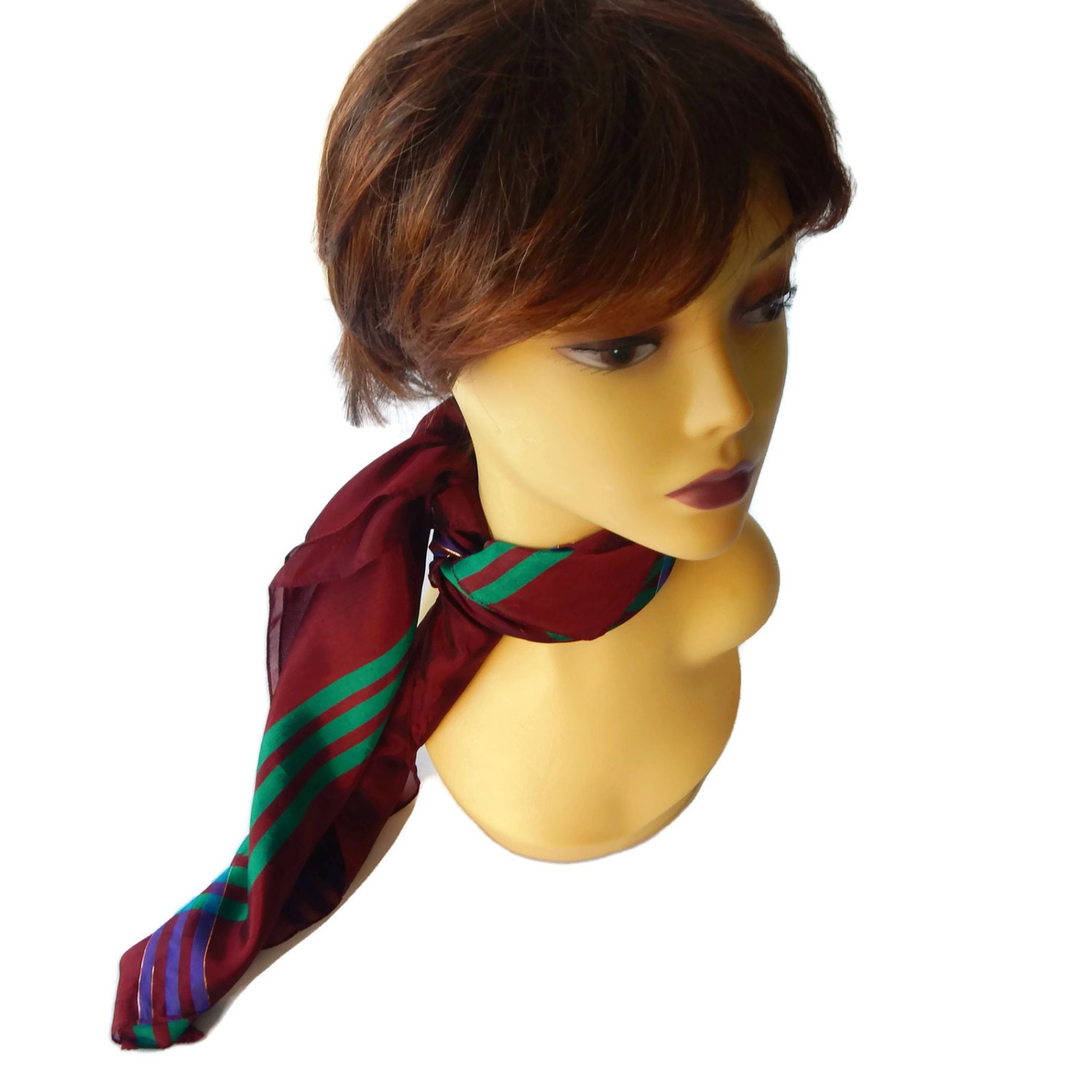 Dark Red Scarf Made in Italy Haute Juice