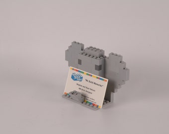 Fun Elephant business card holder made using LEGO® bricks