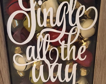 Jingle All The Way Decal - Christmas Decal - Shadowbox Decal - Jingle Bells Decal - Holiday DIY Decor - Holiday Decal - Christmas Craft DIY
