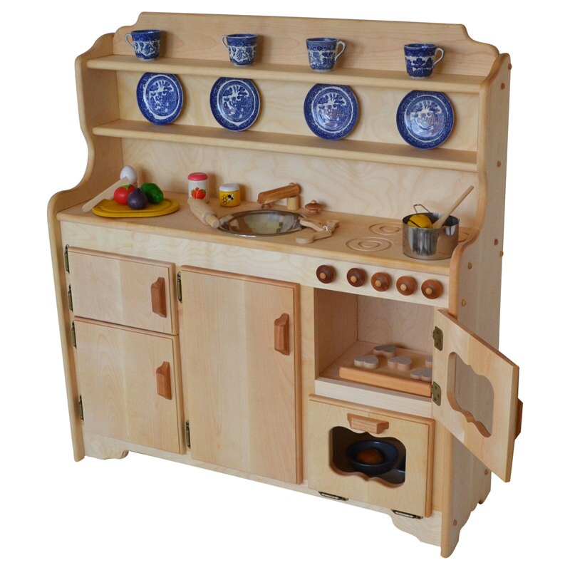 Waldorf Wooden Toy KitchenHardwood Play by AToymakersDaughter