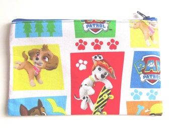 Paw Patrol Fabric Pencil Case // Marshall Pencil Case // Skye Pencil Case // Paw Patrol Birthday // Paw Patrol Party