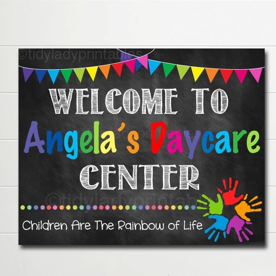 CUSTOM DayCare Door Sign Child Care Door Sign DayCare Door