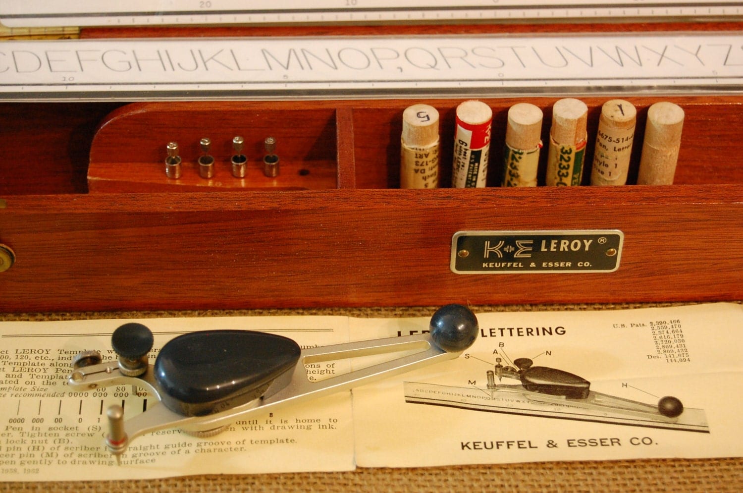 Vintage Drafting Lettering Set KEUFFEL & ESSER LEROY