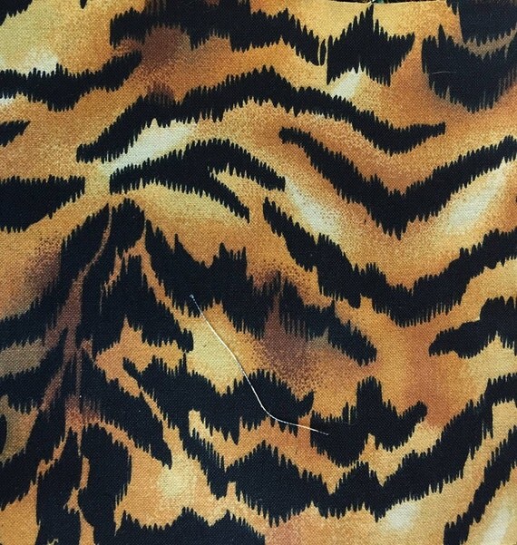 Black & Gold Tiger Stripe Fabric Five 6 Cotton