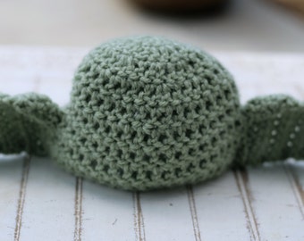 Crochet Baby Yoda Hat . Star Wars Hat . Yoda Hat . Crochet Yoda Hat . yoda amigurumi . star wars fan . newborn photo prop Star Wars etsy