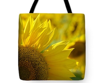 Sunflower Tote Bag, Grocery Tote Bag, Flower Tote Bag, Summer Tote Bag, Beach Tote Bag, Yellow Tote Bag
