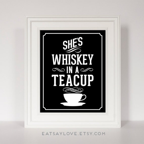 whiskey in teacup