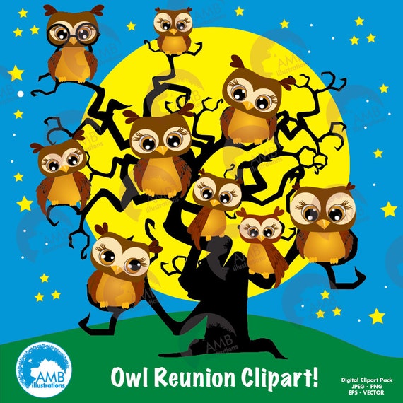 Halloween Owls clipart, Halloween clipart, owl clipart, commercial use, vector graphics, digital clip art, digital images, AMB-283 Il_570xn