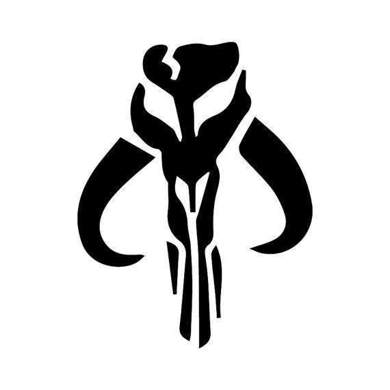 Mythosaur/Jaing Mandalorian Skull Adhesive by GameGeekGraphics