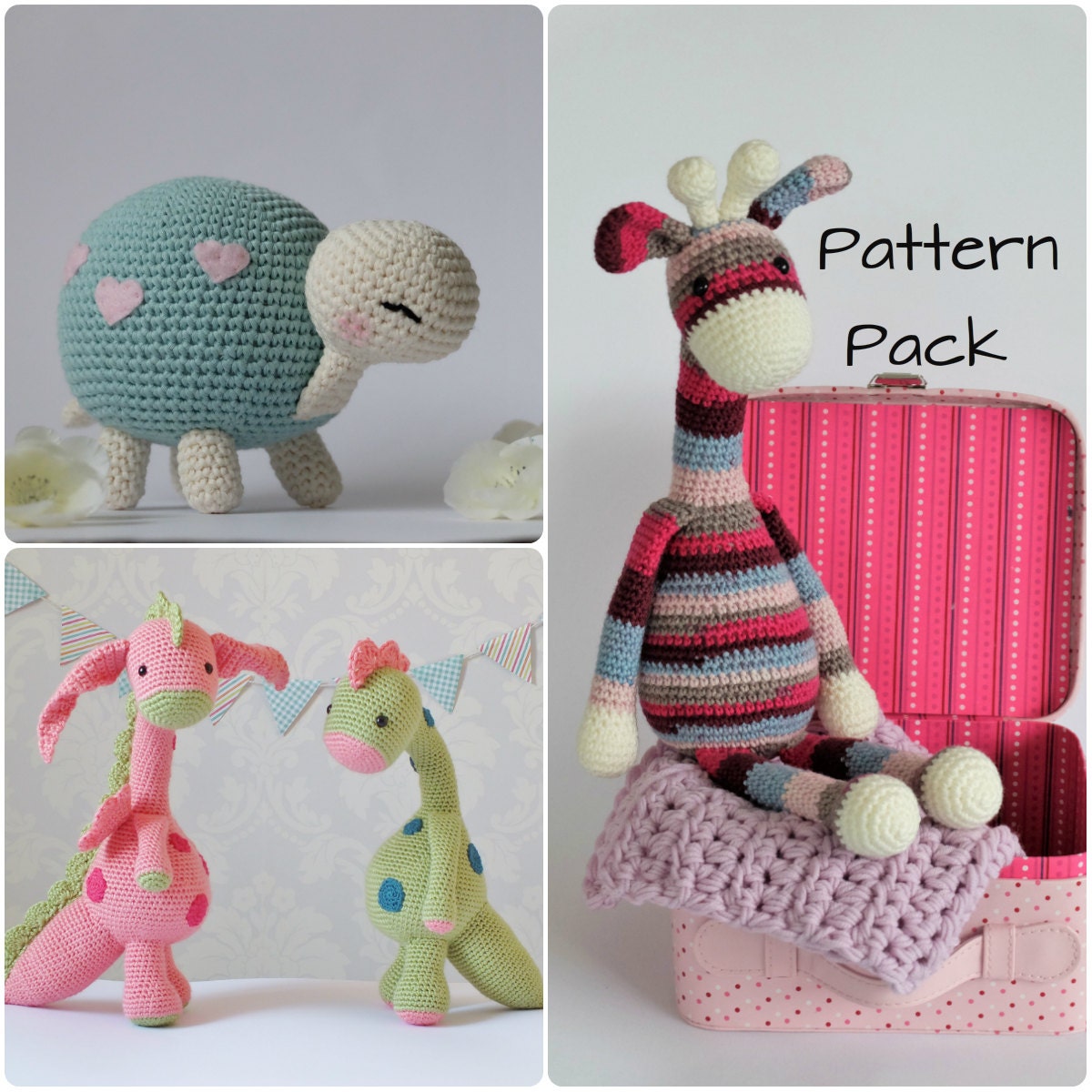 Crochet Amigurumi Toy PATTERN Pack Special Offer Giraffe