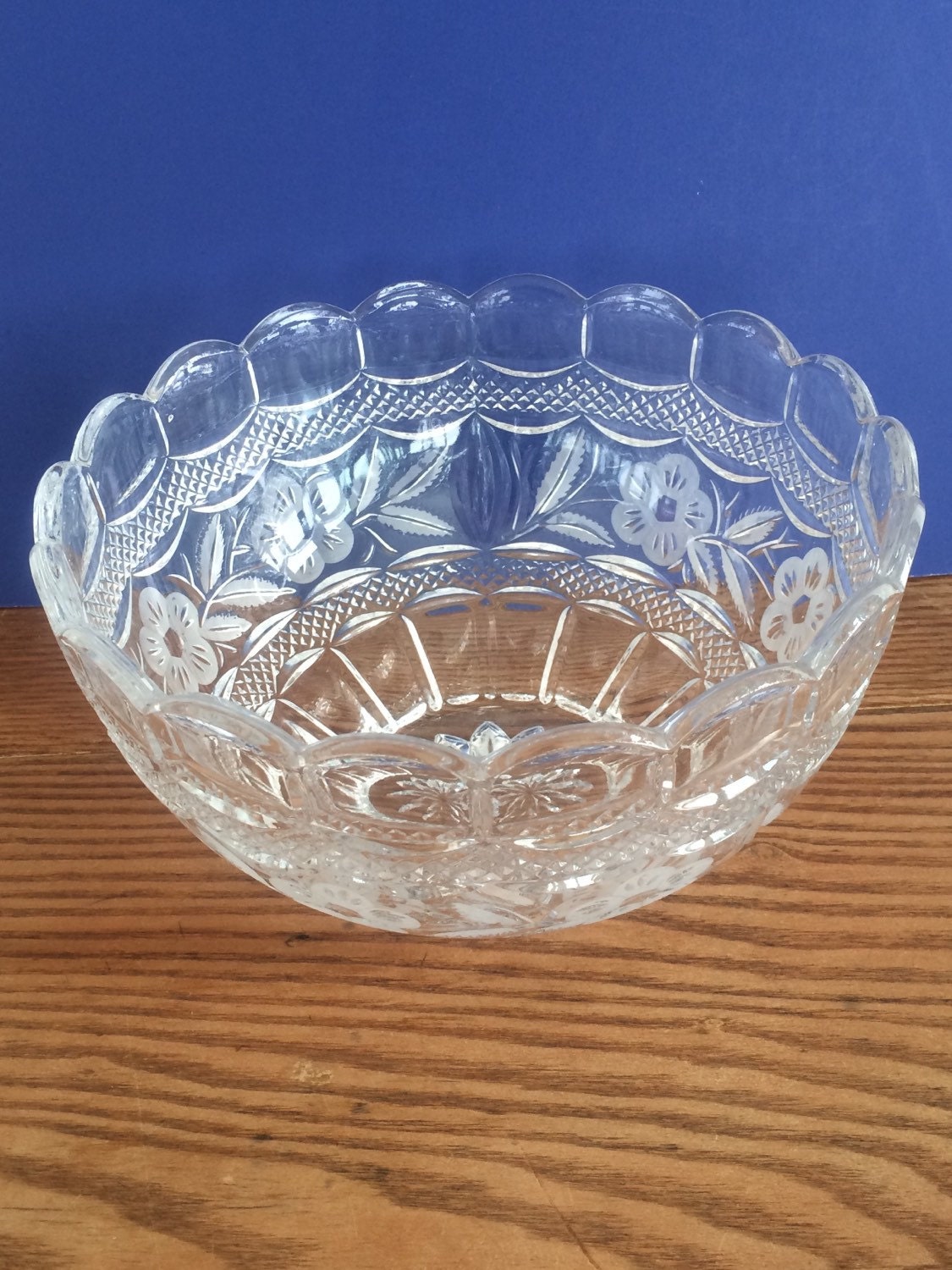 Vintage Lead Crystal Bowl Centerpiece Wedding by StoreFourandMore