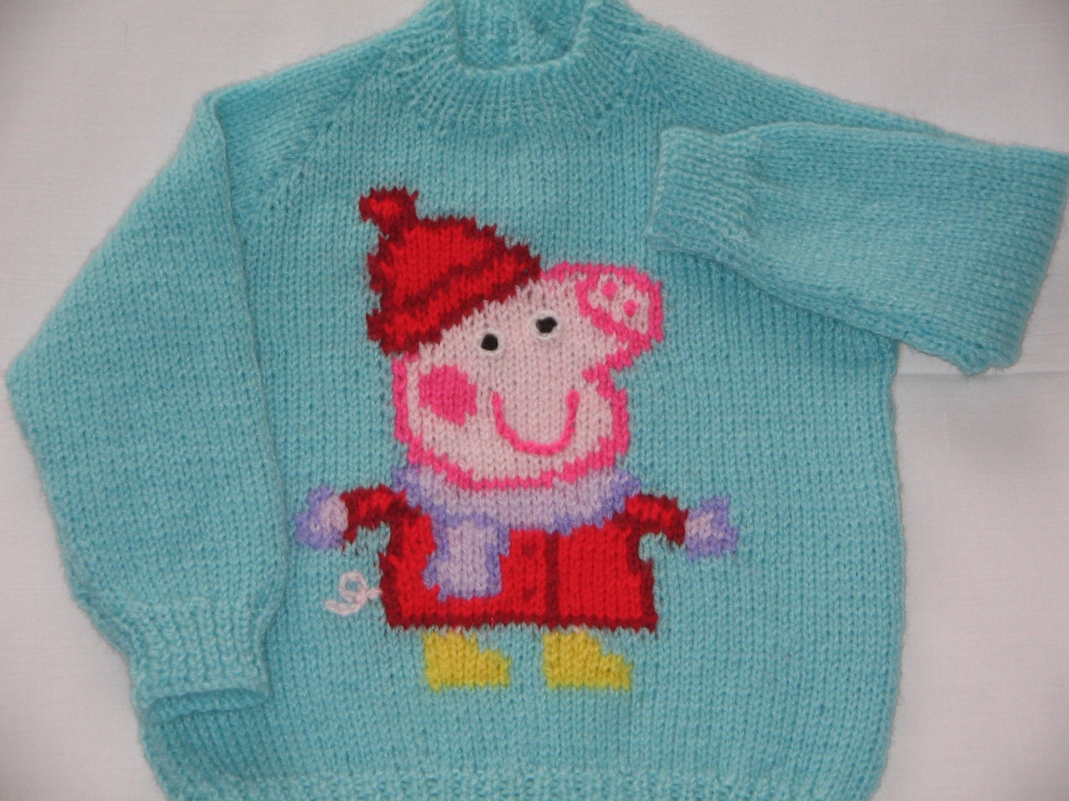 Peppa Pig Hand Knitted Jumper Chest 23/60cm