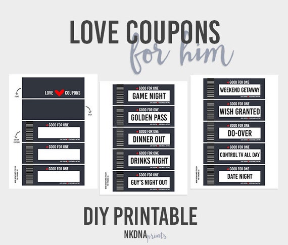 Printable Vouchers For Husband | love coupons boyfriend coupons husband coupons for by Printable Vouchers For Husband | love coupons boyfriend coupons husband coupons for by