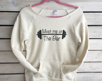 Meet Me at the Bar Off the Shoulder Sweatshirt - Large
