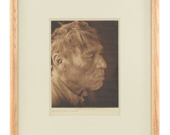 Chipewyan -original 1926 Native Tissue Gravure Photograph by Edward Curtis