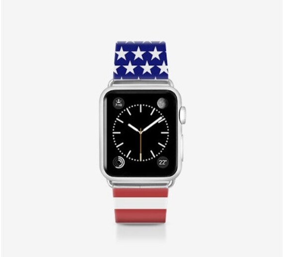 Custom Apple Watch Band. Red White and by EllaandGraceDesigns