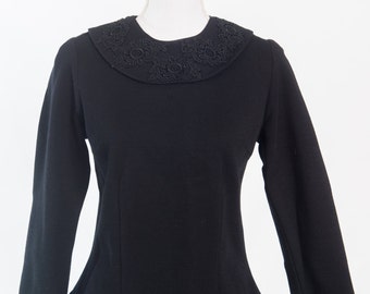 Items similar to Black peter pan collar tunic -modern bohemian shirt ...