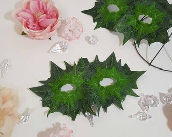 Green Leaf Mask, Ivy Accessory, Garden Fairy Mask, Ivy Cosplay Mask, Ivy Costume Accessory, Wood Nymph Mask, Poison Ivy Mask, Leaf Mask