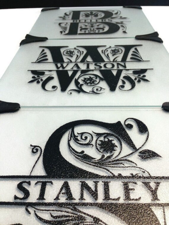 Personalized glass cutting board / Wedding gift / by Craftplethora