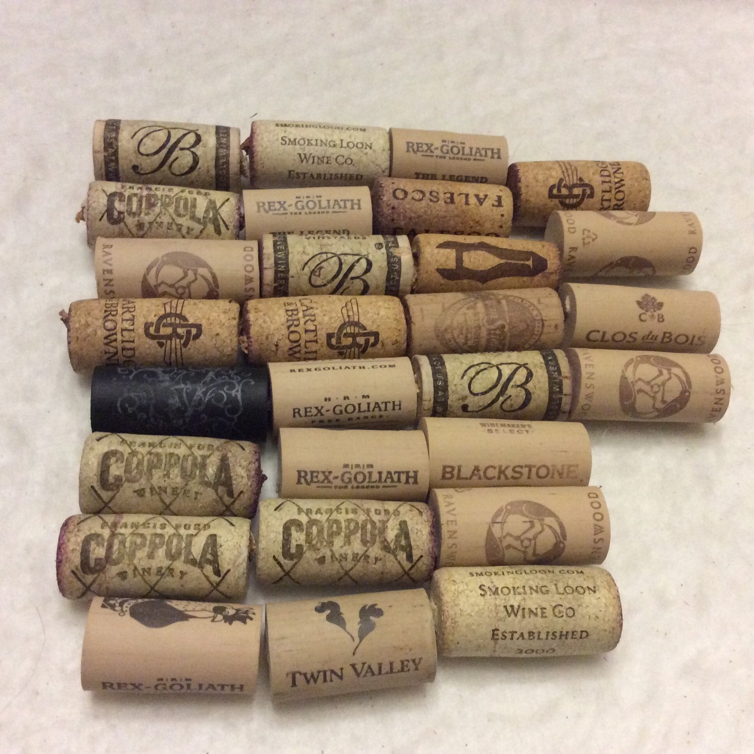 Lot of 28 vintage wine corks. Free ship to US