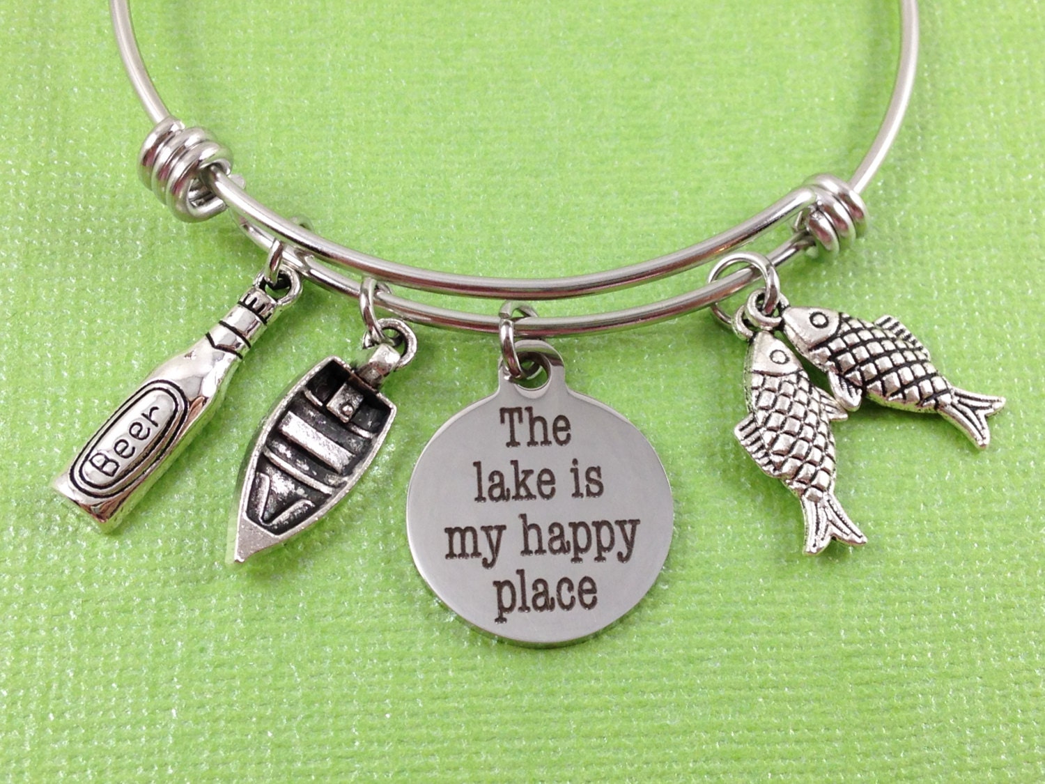 Lake Charm Bracelet The Lake is My Happy Place Charm