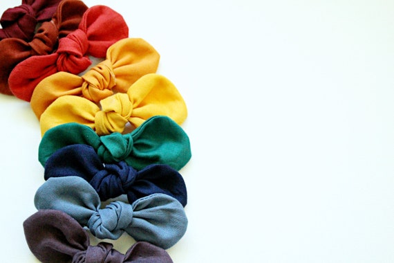 FALL 2016 Knot Bow Baby Hair Clip / Choose your own Baby Headband / Hair Bow / Hair Bow / Girls Hair Bow