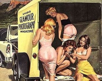 1950's Glamour Photography Magazine Cover Poster A3 / A2 Print