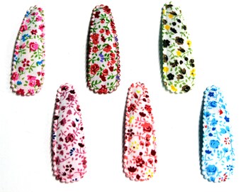 Baby snap clips set Floral hair clips Spring hair clips No slip hair clips Girls hair accessories Toddlers hair clips Summer hair clips