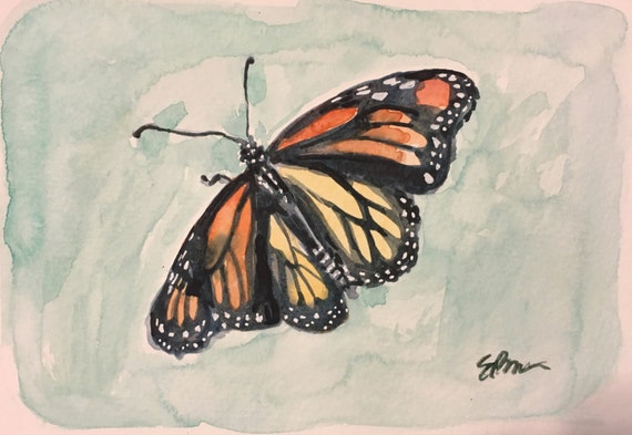 Items Similar To Monarch Butterfly Migration Series Watercolor 