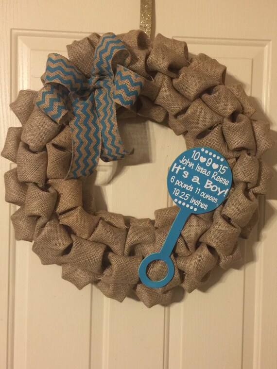 Baby Announcement Wreath