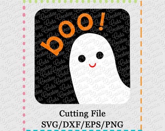 SVG EPS DXF boo ghost svg, ghost svg, cool ghost svg, cool ghoul svg, ghoul svg, halloween svg, creativeapplique, ghost box svg, boo svg