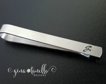 Personalized Tie Bar, Engraved Tie Clip, Tie Clip Personalized, Custom Tie Clip, Groomsmen Gift, Father of Bride, Fathers Day Gift